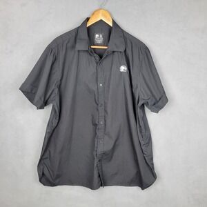 Taco‎ Bell Uniform Shirt Mens XL Black Cotton Logo Button Up Employee Workwear